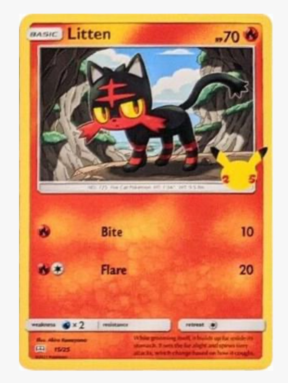 Litten McDonald's 25th Anniversary Promos Pokemon Trading Card